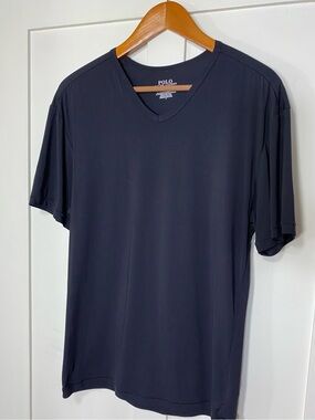 Polo by Ralph Lauren Black V-Neck Short Sleeve Tee XL